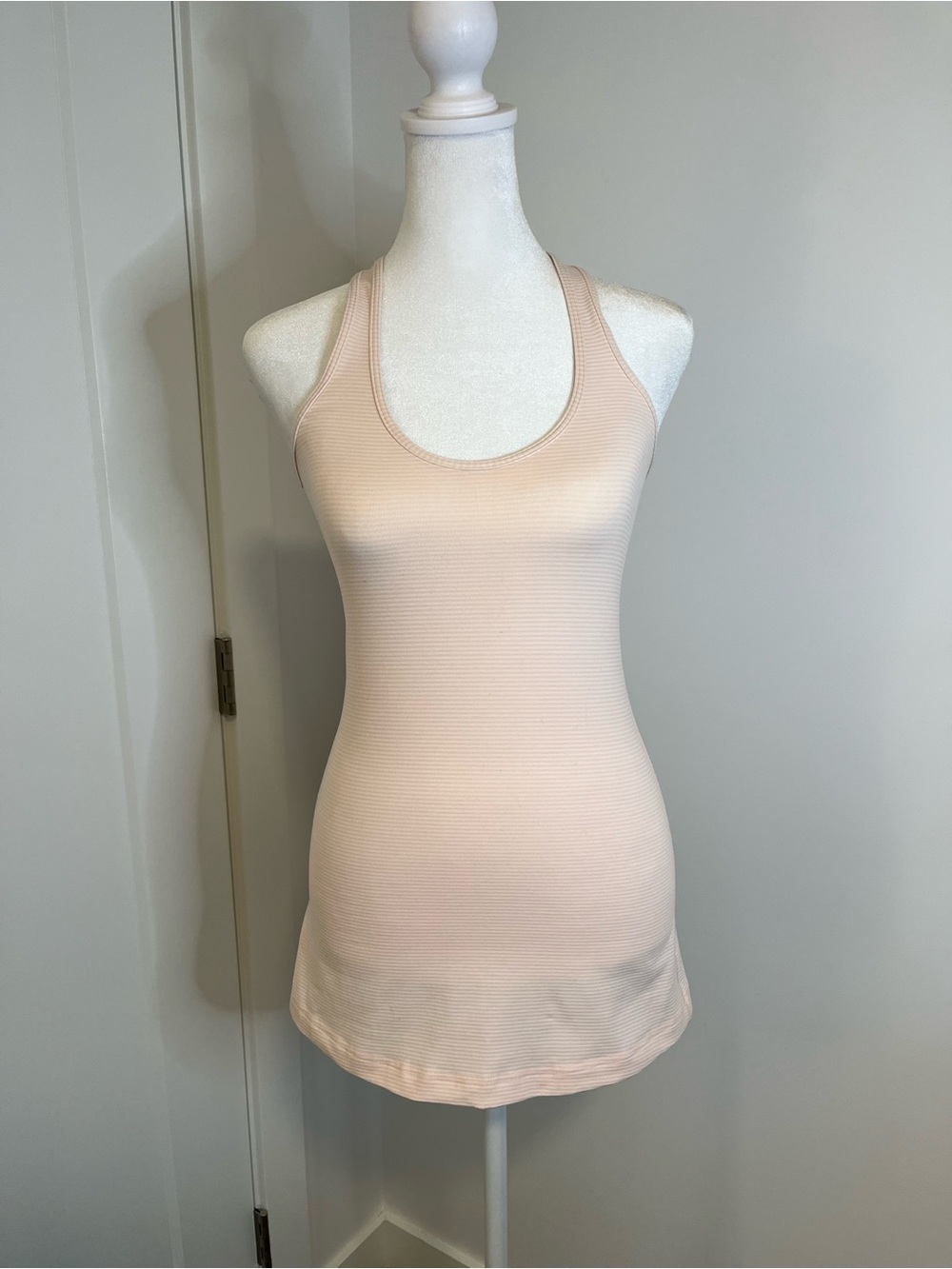 LULULEMON Soft Pink Pinstriped Racerback Tank Top -FREE SHIPPING on Bundles $85+